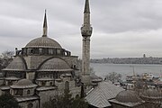 Mihrimah Sultan Mosque Uskudar from hill behind