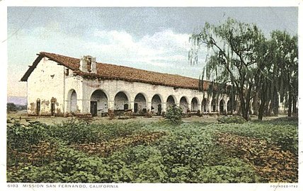 Mission San Fernando Postcard, circa 1900