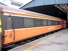 An Iarnrod Eireann Mark 2D at Limerick Colbert Station in 2006 Mk2 colbert.JPG