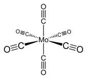 Structural formula of molybdenum hexacarbonyl