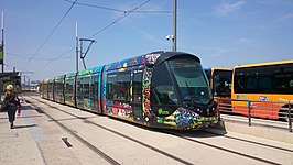 Tram naar Montpellier en pendelbus naar het strand