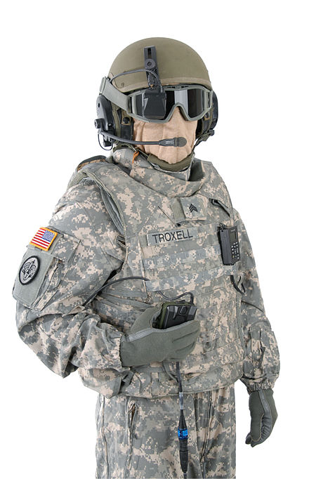 The Mounted Soldier System is standard wear for ground vehicle crew members. Mounted Soldier System cropped.jpg