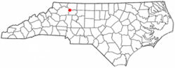 Location of Elkin, North Carolina