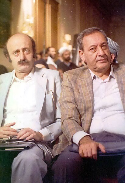 File:Nabih Berri and Walid Jumblatt in conferece for Afghan issues-Iran-Tehran.jpg