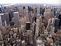 Grad New York kao jedan od karakterističnih mrežnih rastera, pogled iz zraka