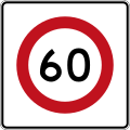 (R1-8.1) 60 km/h speed limit