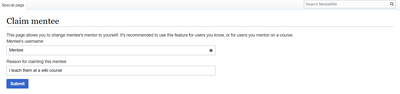 Miniatuur voor Bestand:Newcomer homepage - Claim mentee (December 2019).png