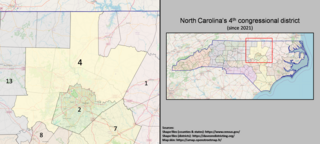 <span class="mw-page-title-main">North Carolina's 4th congressional district</span> U.S. House district for North Carolina