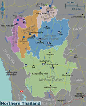 Die Regionen Nordthailands