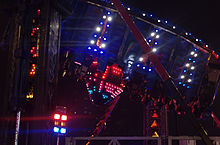 Spinning drum ride ("XLR8") photographed at Goose Fair in 2010 Nottingham MMB 91 Goose Fair.jpg