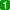 Nummer 1 i grønt avrundet kvadrat.svg