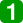 Цифра 1 в зеленом квадрате с закругленными углами. Svg