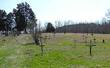 Crosses of wrought iron in St. Joachim Cemetery Old Mines cemetery 1.jpg