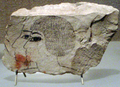 Ostrakon trobat sota la capella de la tomba de Senemut (SAE 71), pensat per representar el seu doble perfil.