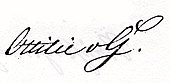 signature d'Ottilie von Goethe