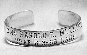 P.O.W. bracelet for serviceman missing since 1966 POWBracelet.jpg