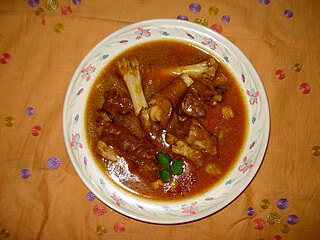 <span class="mw-page-title-main">Paya (food)</span> South Asian spicy meat soup or curry