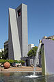 Pershing Square fountain and bell tower