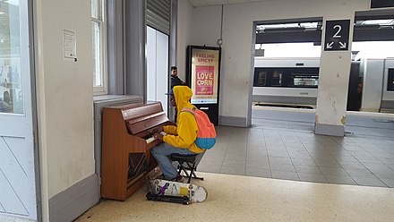 piano in Lewisham station