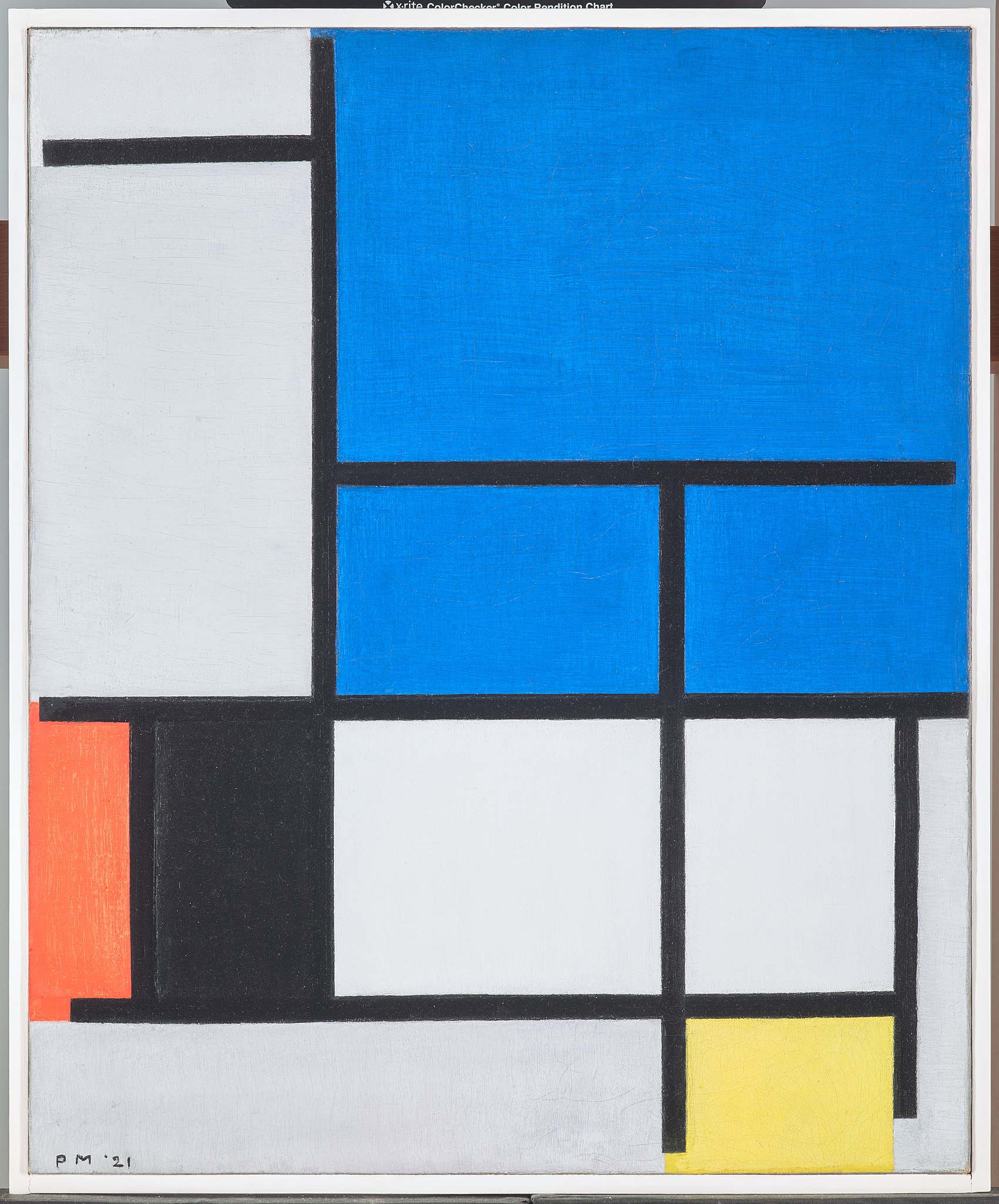 støbt uddannelse udeladt File:Piet Mondrian - Composition with Large Blue Plane, Red, Black, Yellow,  and Gray - 1984.200.FA - Dallas Museum of Art.jpg - Wikimedia Commons