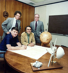 The Planetary Society members at the organization's founding. Sagan is seated on the right. Planetary society2.jpg