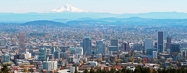 Image: Portland and Mt. Hood from Pittock Mansion