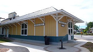 The train station that was once part of the W&OD rail line and is now the western end of the W&OD trail. Purcellville-VA-Train-Station.jpg