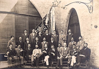Membres de l'Agrupació Regionalista de Terrassa, amb Ramon Argemí i Comerma, a la dècada dels 1910.