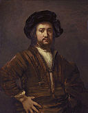 Rembrandt Harmensz van Rijn - Portret van een man met de handen in de zij 1658.jpg