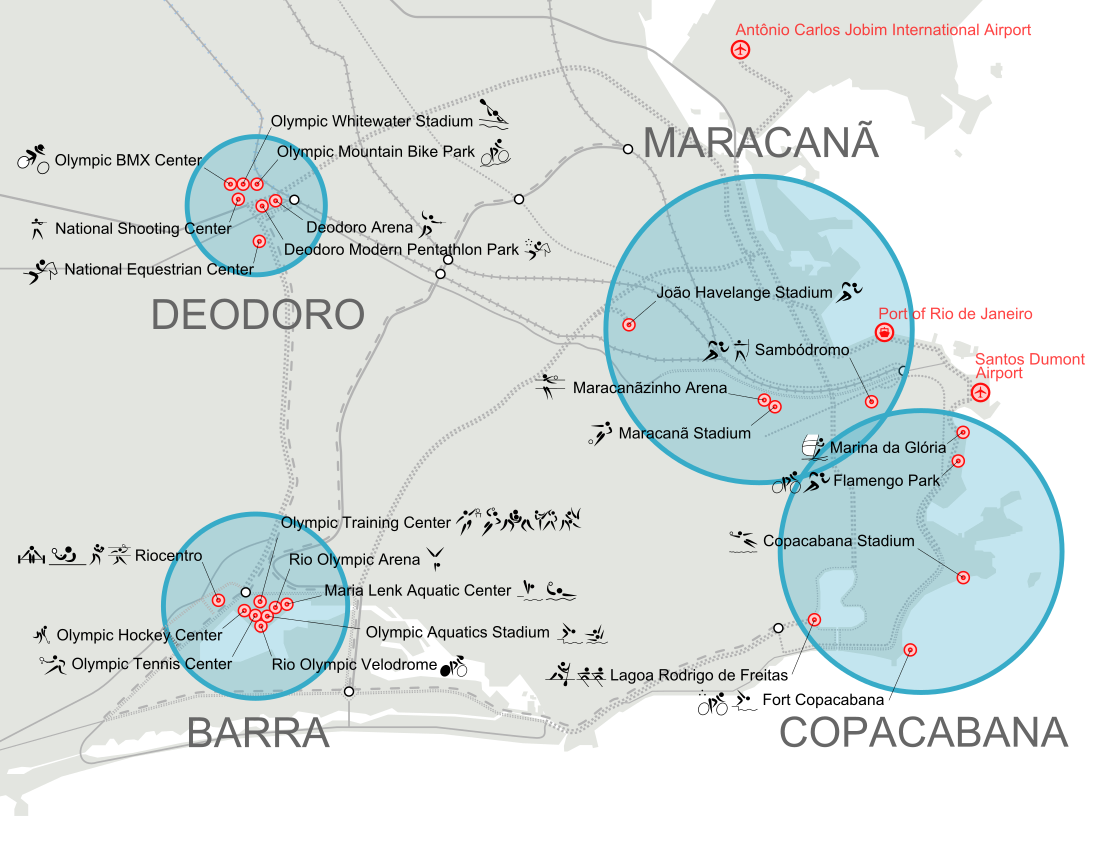 Seus de competicions dels Jocs Olímpics de Rio de Janeiro 2016