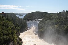 View downstream from Sainte-Marguerite-2 dam