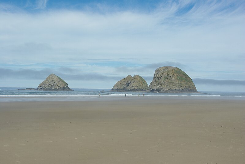 File:Rocks off beach at Oceanside in June 2013 - Oregon.JPG