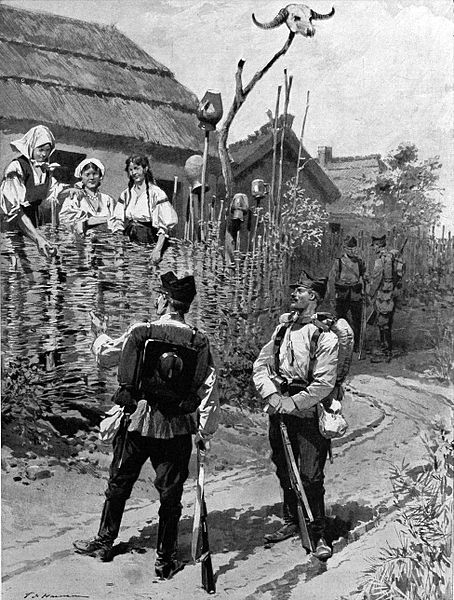 File:Romania - Isolating a village whose inhabitants believe that doctors poison those suspected of cholera.jpg