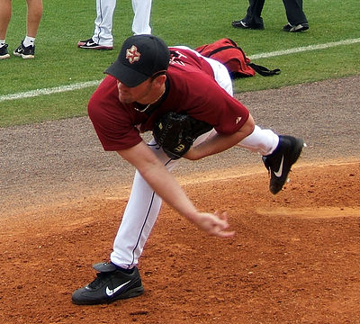 Roy Oswalt s'exerce avec les Astros de Houston en 2008.