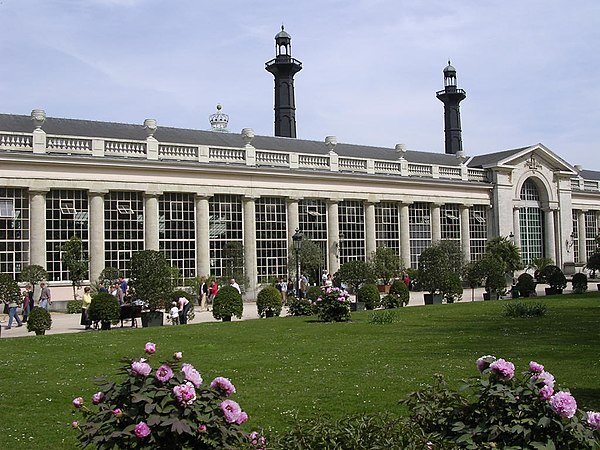 The orangerie of the Royal Castle of Laeken, Belgium (ca.1820), is the oldest part of the monumental Royal Greenhouses of Laeken.