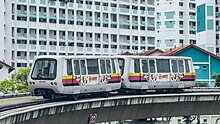 Innovia APM 100 in Singapore SMRT C801A @ Bukit Panjang LRT, Pending 20230718 (53338145948).jpg