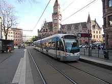 Le tram-train de Sarrebruck.