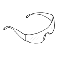 Drawing of safety glasses