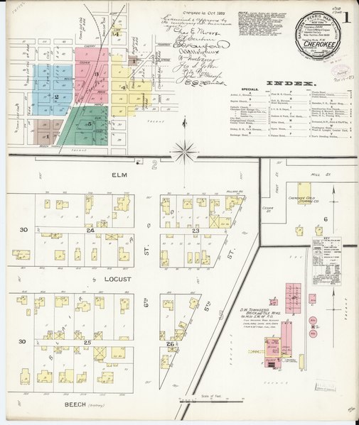 File:Sanborn Fire Insurance Map from Cherokee, Cherokee County, Iowa. LOC sanborn02602 003-1.tif