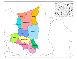 Location of the 11 departments (or communes) in Sanmatenga Province. Sanmatenga departments.png