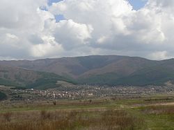 Панорамен изглед към село Сапарево