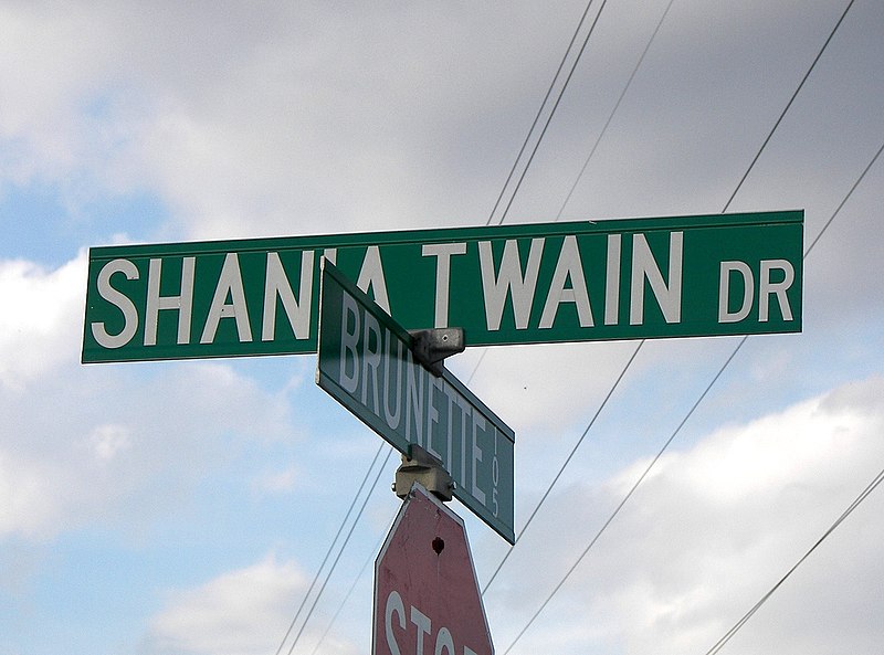 File:Shania Twain Dr. in Timmins, Ontario.jpg