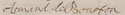 Armand de Bourbon's signature