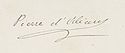 Prince Pierre o Orléans's signature