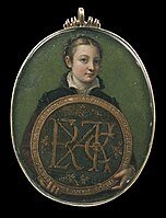 Miniature Self Portrait by Sofonisba Anguissola. C. 1556