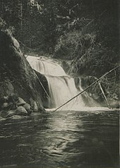 South Kanaka Creek Falls, 1915 South Kanaka Creek Falls, Websters Corners, British Columbia (HS85-10-30630).jpg