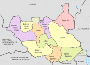 South Sudan, administrative divisions - de - colored.svg