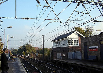 The electrified stretch at South Tottenham (completed before the rest of the line).