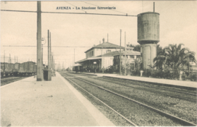 A view from the northern part of the station of Avenza in the mid-1920s