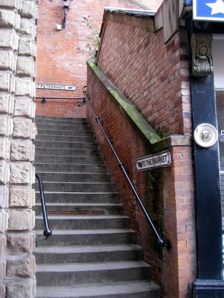 File:Steps up to St Petersgate from the Underbanks - geograph.org.uk - 3095793.jpg